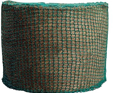 time4horses Rundballennetz Heunetz 180x180cm, Maschenweite 45x45mm, Seilstärke 5mm Futtersparnetz für Rundballen bis Ø1,80m