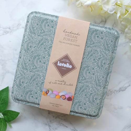 Lavolio Vegan Forest Confectionery Gift Box – Handcrafted Selection of Chocolate Covered Nuts, Plant-Based Chocolate nuts – Vegan & Gluten Free – 250g