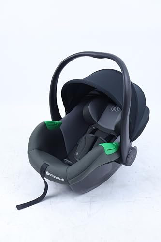 Kinderkraft Mink PRO 2 i-Size 40-87 cm Babyschale, Autositz von Geburt Gruppe 0+, Verstellbare Kopfstütze, Einsatz für die Jüngsten im Set, Grau