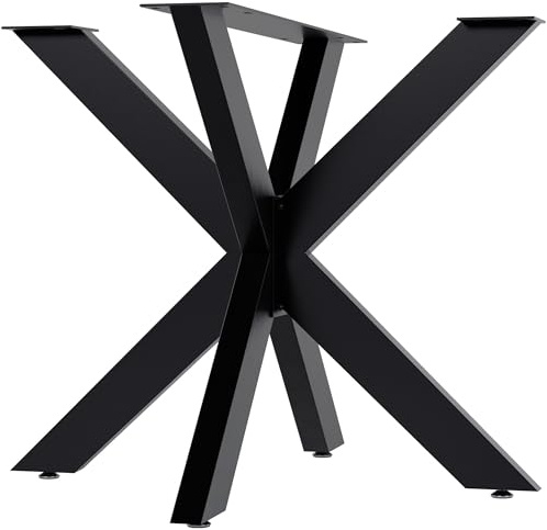 CLP Gambe del tavolo Hardwick I Guide per tavoli fai da te con altezza di 71 cm, Colore:nero, Dimensione:85x85x71 cm