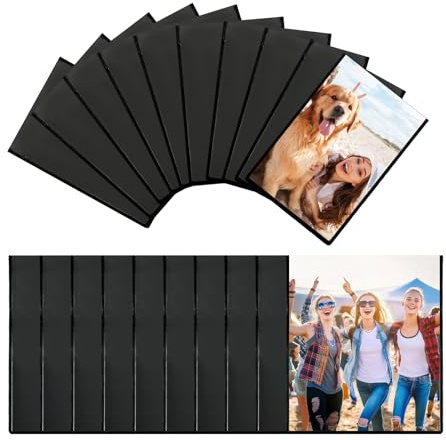 MFUSUL Set med magnetram, 20 stycken magnetiska fotoramar, fotomagneter självdesign, kylskåpsmagneter, fotoväskor för foton och vykort, 2 storlekar
