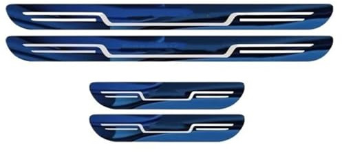 4 Piezas Protector de Umbral de Puerta Acero Inoxidable para Dacia Duster (HS HM P1310 2010-2025 2026), Cubierta de Estribos Antiarañazos Listones Decorativos Accesorios,D/Blue