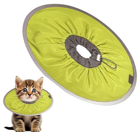 Mjuk kattkon, hundhalsband - Cat Cone Collar Mjuk | Justerbar kattåterställningshalsband för att förhindra slickande sår, lätt kattkonhalsband mjuk för sårvård