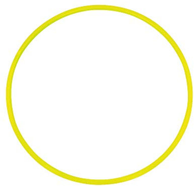 Grevinga® Gymnastikreifen aus Kunststoff (Gelb,70 cm)