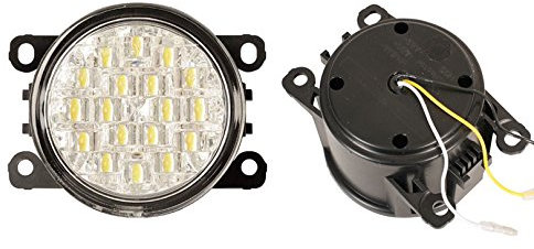 LED Tagfahrlicht ohne Dimmfunktion rund 90mm Durchmesser~