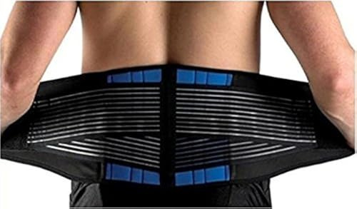 AMZSTAR Back Support Brace, Deluxe Neoprene Double Pull Support Lumbar Lower Back Brace and Waist Support Belt for Back/Slipped Disc Pain Relief (XX-Large 40-44)