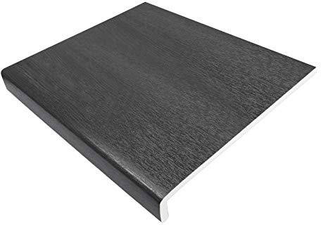 250mm Grey UPVC Window Board/Cill Cover 1.25m Long 9mm Thick Plastic Window Sill Capping