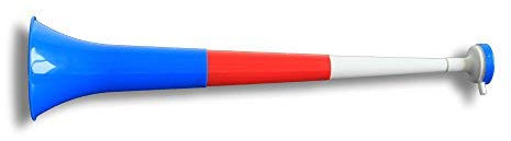 Vuvuzela Horn Fan-Trompete Fussball versch. Länderfarben - Gesamtlänge ca. 55cm - 4teilig Island
