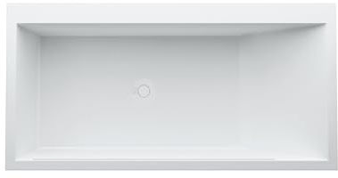 LAUFEN Kartell Bañera de fundición mineral versión empotrada esquina izquierda 1700x860x590mm, espacio de rebose iluminado por LED, blanco, H2243310006161
