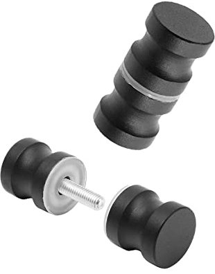 2 Stück Dusche Türknopf,Türgriff Dusche,duschtürknopf für glastür, Duschtürknopf aus Edelstahl, für Badezimmer Duschglastür für Bad, Küche und Büro,30 * 60mm(Schwarz)