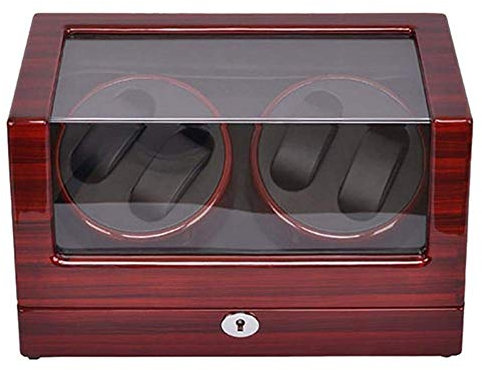 WANWEN Enrollador de Reloj para Relojes automáticos 4, Enrollador de Reloj Estuches para Relojes con batería Estuches para Relojes Estuche de Almacenamiento para enrolladores Rojo Little Surprise