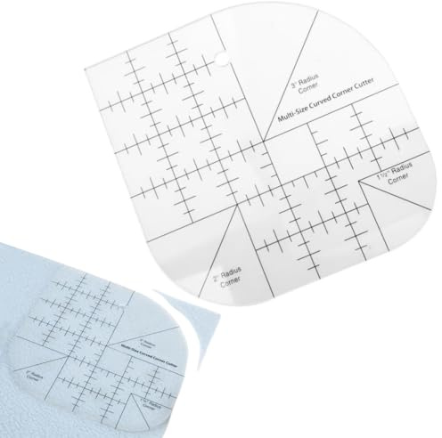 Acrylic Sewing Curved Corner Cutter Ruler Sewing Machine Quilting Ruler Sewing Patchwork Ruler for Drawing DIY Quil Sewing Project
