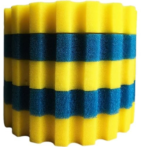 kychenBase CPF-10000 / PFC-12000 / CPA-10000 / GPF-10000 / TFP 15000 - Esponjas de filtro de estanque de repuesto, almohadillas de espuma de filtro (2 x azul grueso y 3 x amarillo fino, Ø 260 mm)