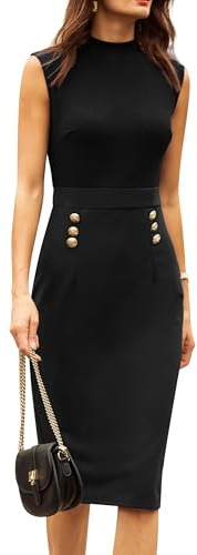 GRACE KARIN Women's Bodycon Dress Summer Elegant Sleeveless Work Office Party Cocktail Formal Midi Dresses