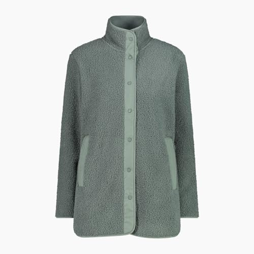 CMP - Giacca lunga da donna in pile teddy Highloft, Mineral, 40