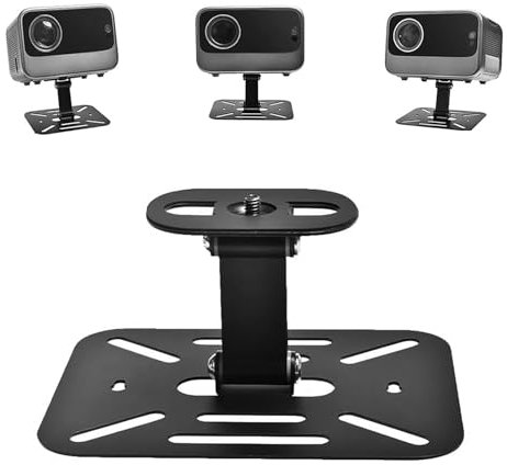 Hengrongshen Beamer Ständer, Beamer Halterung, Drehbar Projector Stand, Universal Multi Winkel Projektor Halterung, Mit 1/4 Zoll Schraubschnittstelle Projektor Ständer für Heimkino, Spielzimmer, Büro
