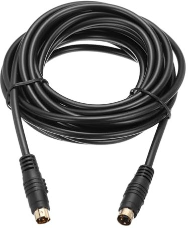 QUARKZMAN S Video Kabel 16ft, Mini DIN 4 Pin S Video Kabel männlich zu männlich vergoldeter Stecker Übertragung für TV Empfänger Monitor S VHS VCR DVD