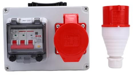 Eujgoov Multifunctional Outlet Box, Drop Electrical Socket Distribution Box for Construction Site Workshop Factory 200x150x100mm, Suitable for High Power Equipment