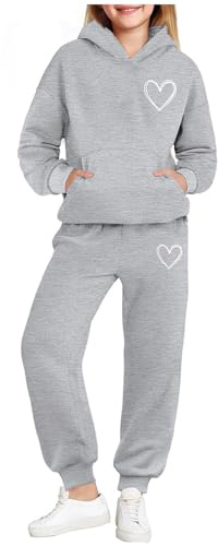 Girls Joggers Set - 2 Piece Fleece Pullover Girls Hoodies and Jogging Sweatpants Athletic Sets