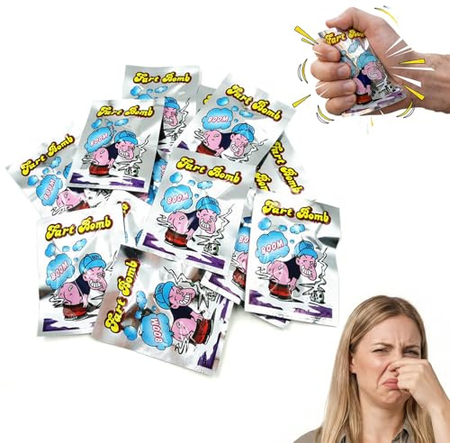 NiceNaiils 40 Pcs Bombas Fetidas,Articulos de Broma,Divertidos Mini Juguetes de Broma,Adecuados para Diversas Ocasiones como Halloween,Fiestas y Navidad