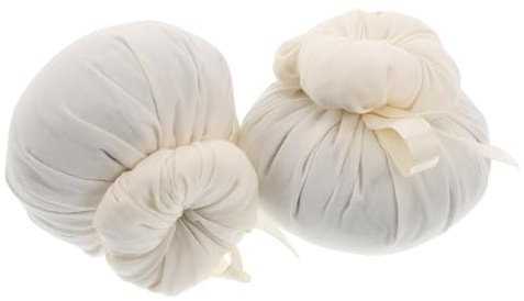 Genérico Bolas de Masaje de Hierbas Claras para Masaje Muscular y Alivio de Fatiga, Bolsa de Compresa de Tela No Tejida, Paquete de 2 para Uso en Casa