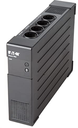 Eaton Onduleur Ellipse PRO 1600 FR - Line Interactive UPS - ELP1600FR - Puissance 1600VA (8 prises FR) - Régulation Tension (AVR) - UPS avec Afficheur et Interface USB (cable USB inclus) - Noir