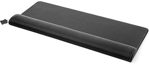 Ergonomique Handballenauflage Tastatur - Ergonomische Tastatur Handauflage Aus Stylischem Strapazierfähigem Leder 700x270x25 mm - Geeignet für Flache Tastaturen - Schwarz