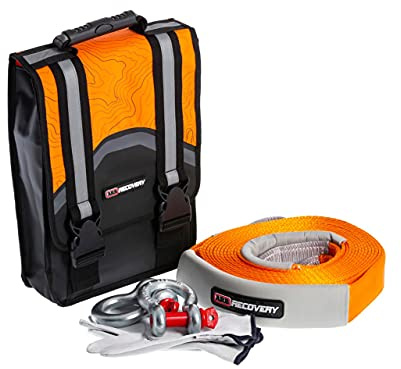 ARB RK12A Weekender Recovery Offroad Kit de Accesorios para vehículos atascados, Incluye Correa de Remolque de 17700 Libras + 2 grilletes de Anillo en D (4.75 toneladas) + 2 Guantes de Cuero de