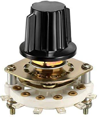 sourcing map 1P5T 1 Pole 5 Position 1 Deck Band Channel Rotary Switch Selector with Knob