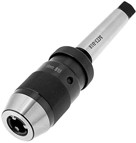 FTVOGUE Bohrfutter ohne Schlüssel 1 – 16 mm Kapazität 45# Stahl selbstspannend Bohrfutter ohne Schlüssel mit Werkzeug für Kegelwellen