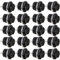 CLDIY SPST Mini-Drucktastenschalter AC250V / 3A AC125V / 6A Ohne Verriegelung Runder Drucktastenschalter Schwarz Kappe 20er-Pack