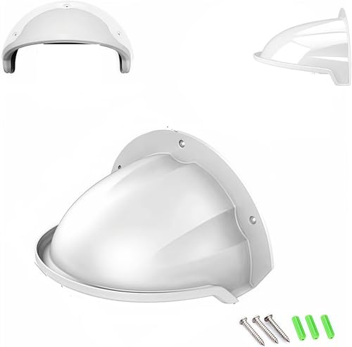 Universal Sun Rain Shield for Outdoor CCTV Cameras - Anti-Glare Weather Cover, Protects Cover for Nest/Ring/Hikvision/Dome/Bullet Cameras, White ABS Plastic
