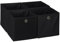 Relaxdays Aufbewahrungsbox 4er Set, Faltbare Regalboxen, HBT 30 x 30 x 30 cm, Grifflöcher, Faltboxen für Regale, schwarz
