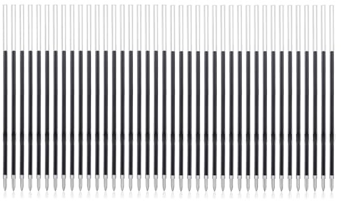 DHWEKU 40 Pièce Recharge de Stylo Rétractables,Remplacement Recharges,Recharge Stylo Bille,Recharges de Stylo à Bille Gel,Cartouche Stylo Bille,Compatible Avec Plupart Stylos à Bille,0,7mm Bleu