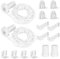 Tenbrachian 2 Sets for Klemmfix Roller Blind Fittings 17mm, Plastic Curtain Roller Blind Brackets Side Fittings Spares Replacement Repair Kit, Blind Accessories Parts