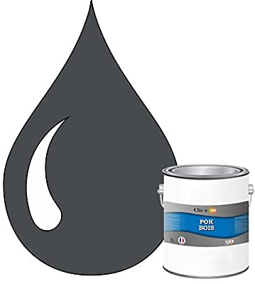POK Peinture extérieure bois - Résistante aux intempéries BOIS - 1L - RAL 7031 Gris bleu