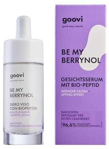 GOOVI Be My Berrynol Face Serum - Anti-Aging Gesichtsserum mit Biopeptiden - für mehr Straffheit, Feuchtigkeit & Strahlkraft - 30ml