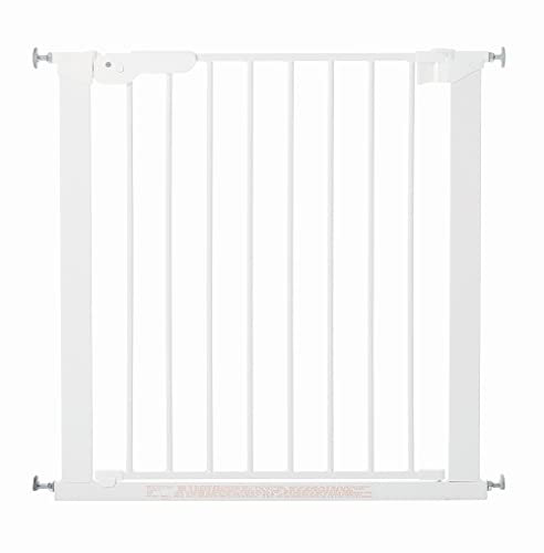 BabyDan Premier, Ohne bohren Treppenschutzgitter, 73,5-79,6 cm, Babygitter/Sicherheitsgitter, Metall, Weiß, Hergestellt in Dänemark - (Haustiergitter/Hundegitter)