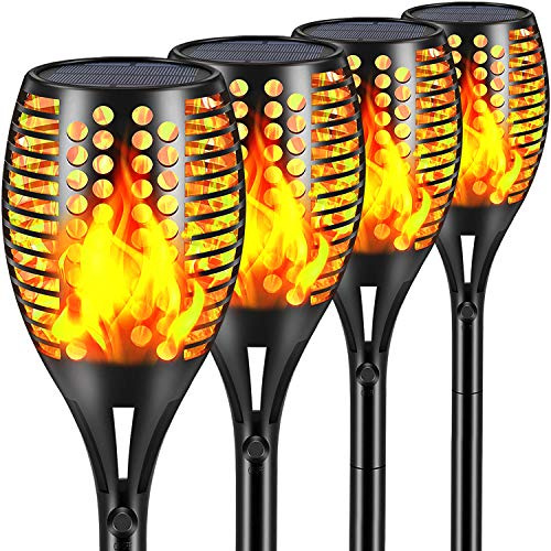 Aityvert Upgraded Larger Solar Torch Lights, Waterproof Outdoor Dancing Flames Light, Flickering Flames Garden Lights, Landscape Decoration Pathway Patio Lights 43 96 LED (4 Pack)