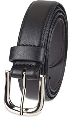 Amazon Essentials Women's Work Dress Belt (Available in Plus Size), Black, Large