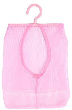 Tomotato Molletta da Bucato con Gancio, Multiuso Appeso Borsa a Rete Appendiabiti Calze Biancheria Intima per Bagno Guardaroba Lavanderia Stendibiancheria all'Aperto, 11,8 x 10,2 Pollici(Rosa)