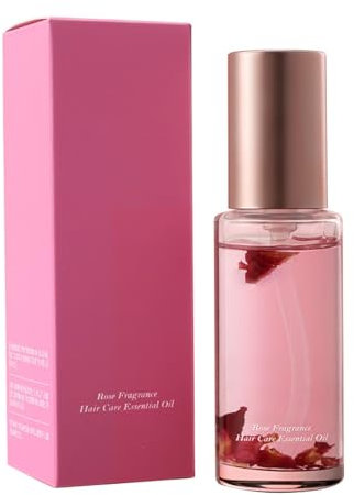 Hair Care Care Oil Rose Scented Hair Care Oil Makes Hair Smooth Split Shiny And Not Easy To Break Suitable For Frizzy Hair Damaged Hair Due To Perm 40ml Good Stuff Conditioner (Pink, 12.5x4cm)