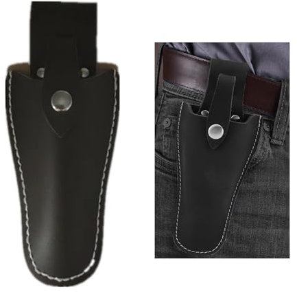Xiciki Secateurs Holster Portable Garden Pliers Tool Pouch Bag Durable Leather Holster for Garden Pruning Pliers Shears Scissors Leather, Perfect Tool Gift for Men Dad Husband (Black)