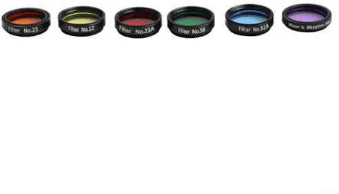 HOHOVYVY Teleskope Filter, Teleskopfilter Set 1,25 Zoll 6 Farben Nebelfilter Mit Box Für Mond- Und Planetenbeobachtung
