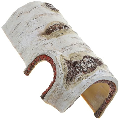 VICASKY Cachette Tronc Arbre Artificiel pour Reptiles Décoration de Terrarium Résine Accessoire pour Aquarium et Habitat de Reptiles Moyenne