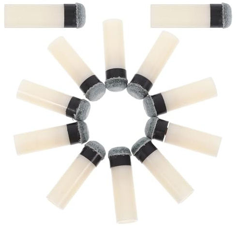 KICHOUSE 12 Punte per Stecca da Biliardo Avvitabili in Plastica Grigia 12 MM Accessori per Manutenzione Stecche da Biliardo per Pool e Snooker Sostituzione Rapida per Sala Giochi e