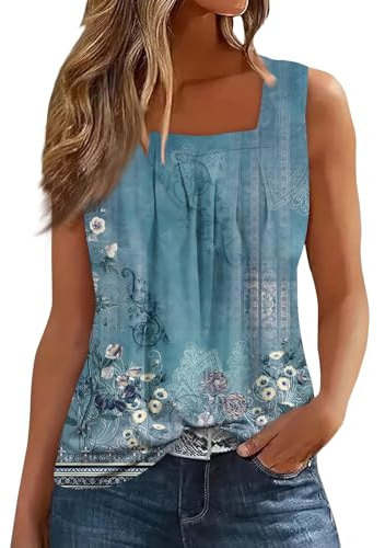 Générique Debardeur Femme sans Manche Été Elegant Mode Tank Top Femme Ete Vetement Ample Casual Débardeur