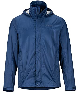 Marmot Herren PreCip Eco Jacket, Wasserdichte Regenjacke, winddichter Regenmantel, atmungsaktiv, faltbarer Hardshell Windbreaker, ideal zum Fahrradfahren & Wandern, Arctic Navy, S