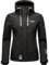 MARIKOO Damen Softshelljacke Übergangsjacke mit Kapuze Kleinezicke Schwarz Gr. XL