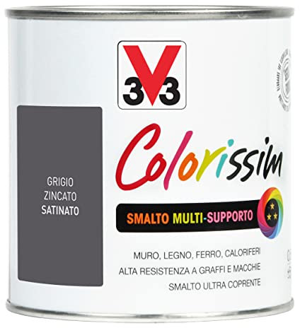 V33 Esmalte multisoporte Colorissim gris galvanizado 0,5 l